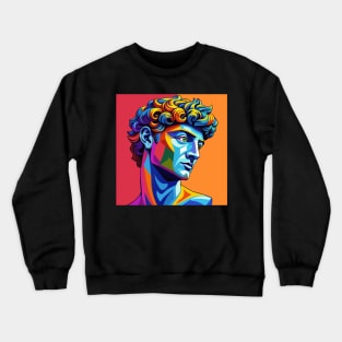 Head of Michelangelo's David in pop art style Crewneck Sweatshirt